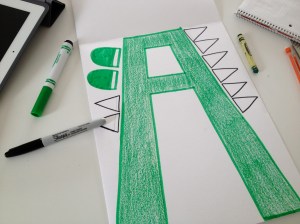 alligator outline ready to be cut out