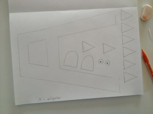 the outline all ready to be cut out