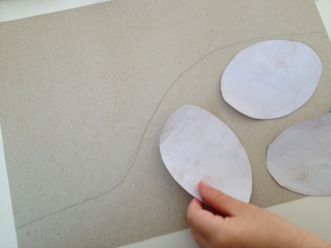 Trace out a dinosaur nest and check to make sure that your eggs fit inside.