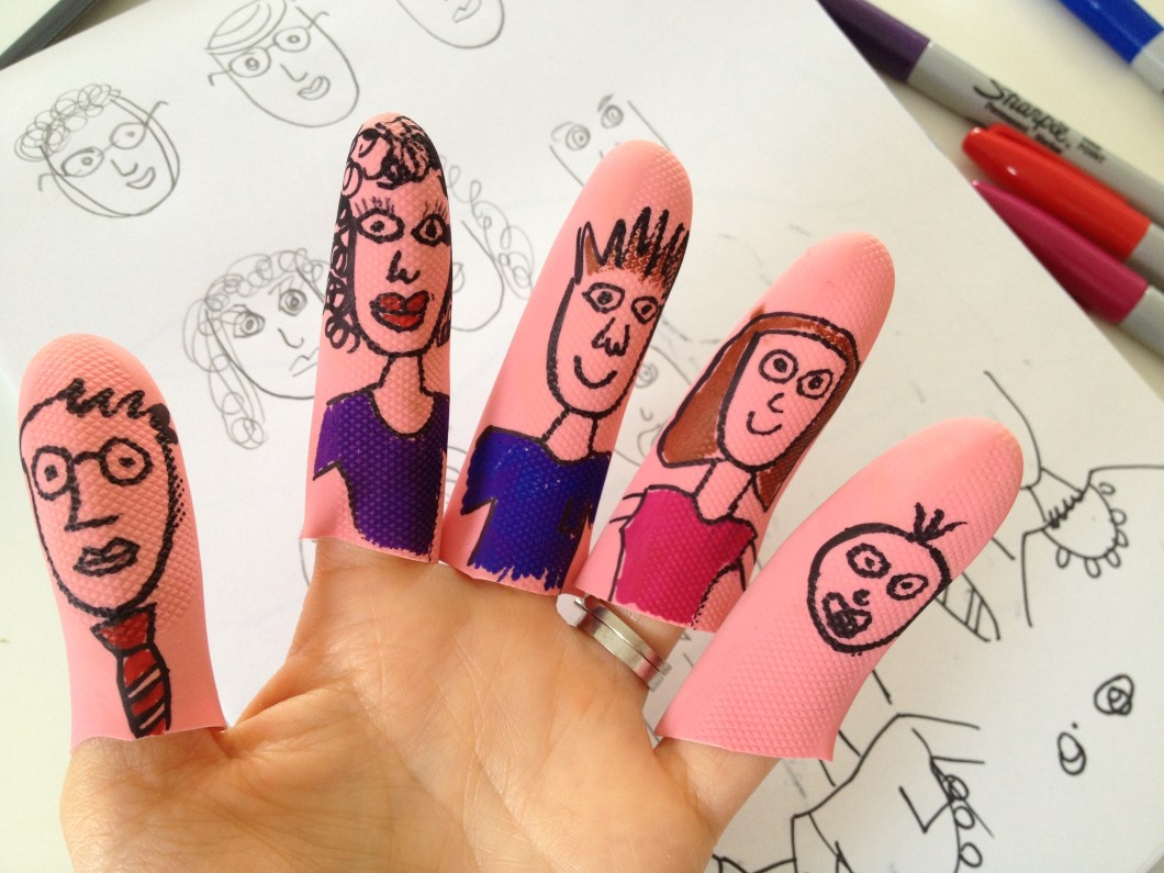 family finger puppets