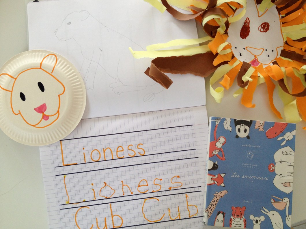 Learn and Play en Anglais used the book "Les animaux" by Sachiko Umoto