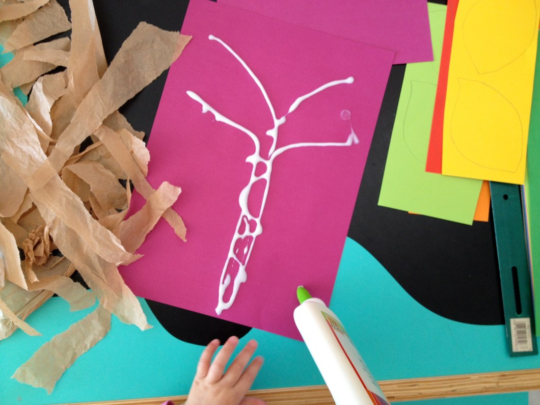 draw a tree with your tube of glue...