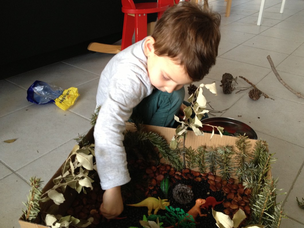 Add your dinosaurs and you are all set!