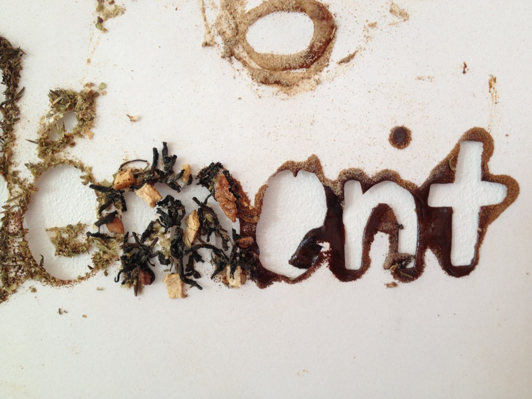 the stencil after use