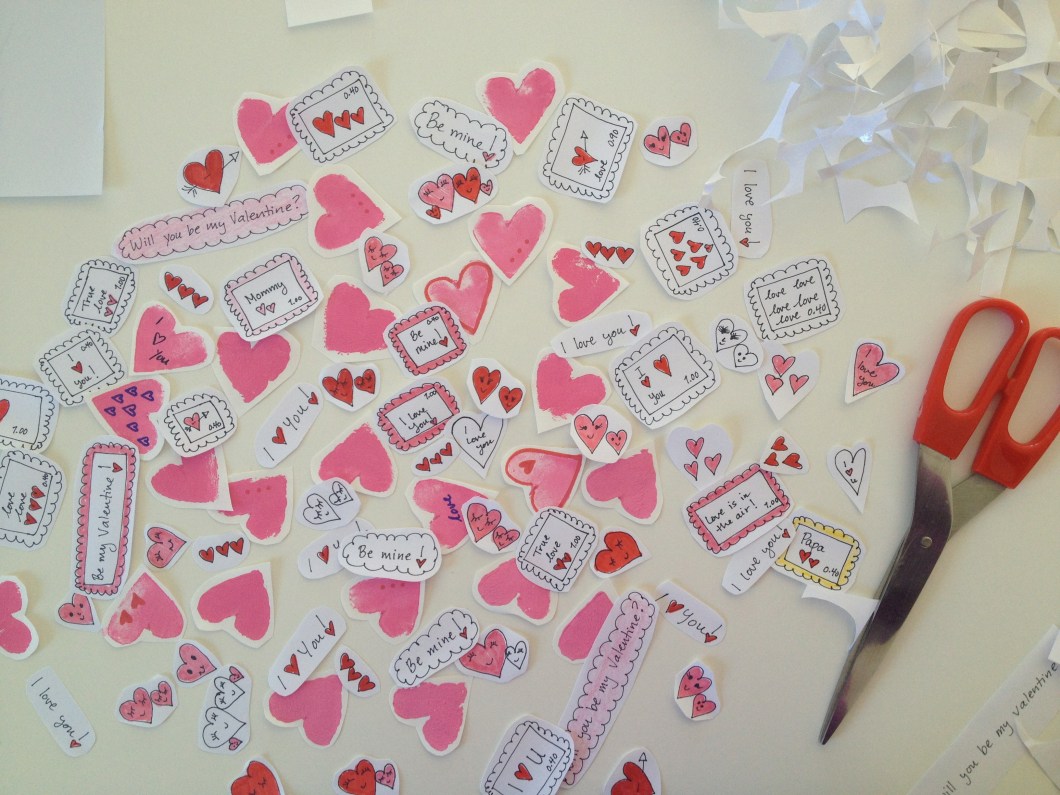 cutting out stickers