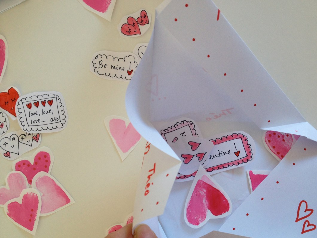 the envelope with some stickers inside