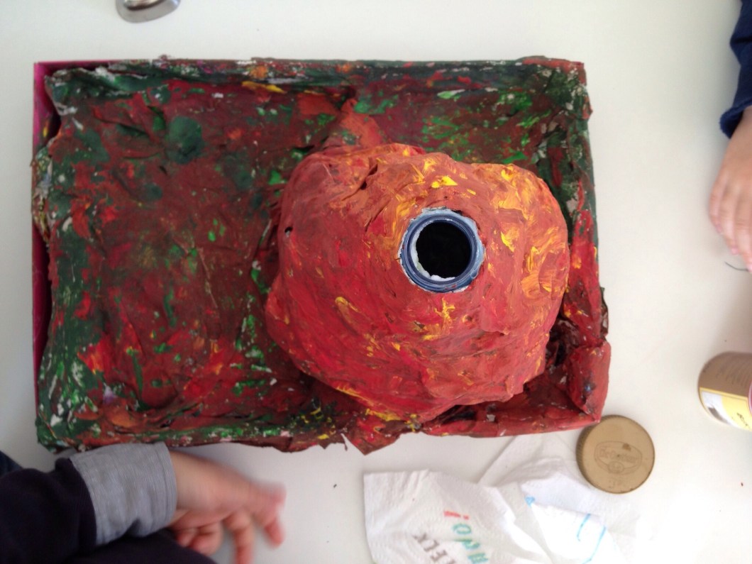 Put your bottle back into your volcano. 