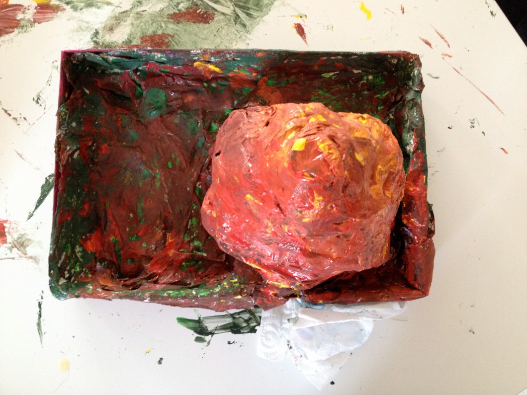 Add your red, yellows and oranges last.