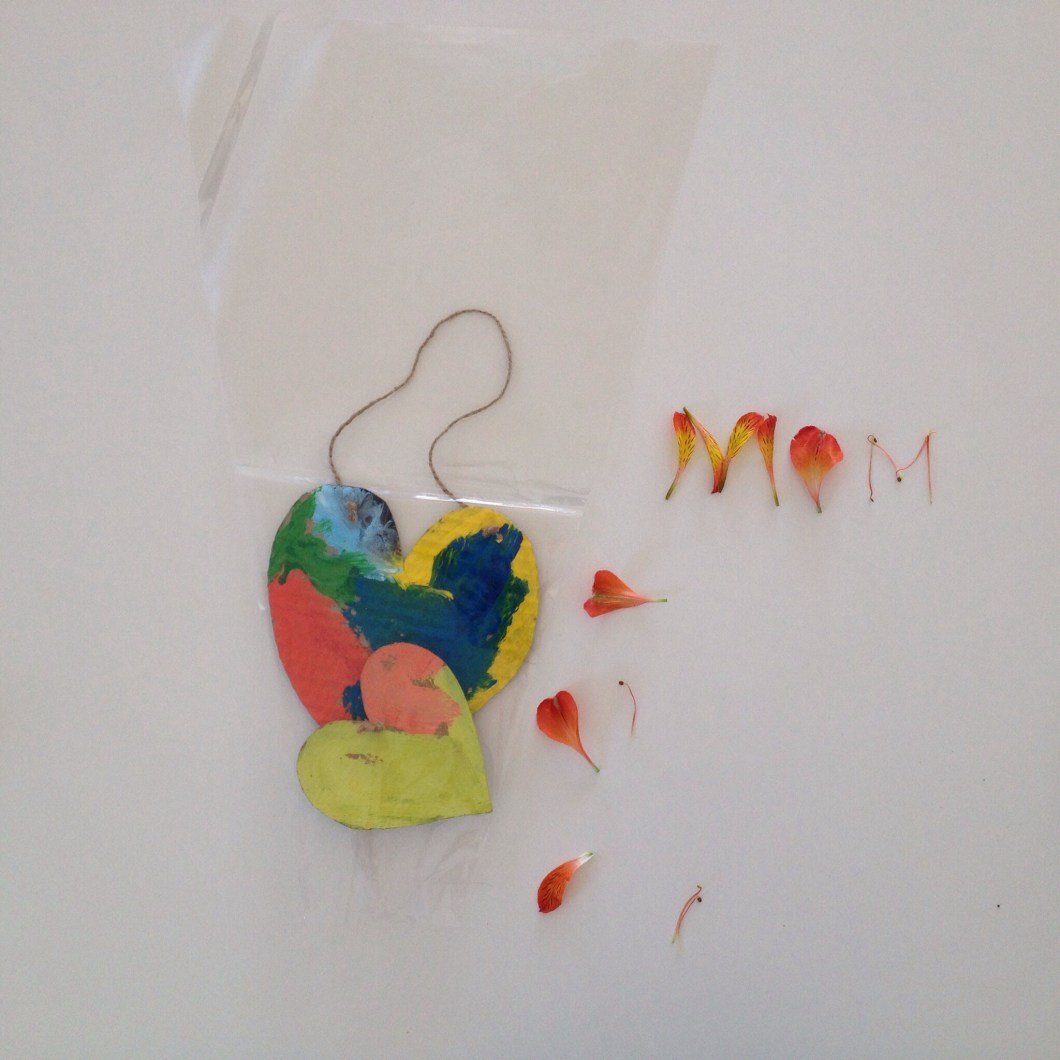 Use some cellophane (we used one that held fresh flowers from the market) as packaging for your gifts.